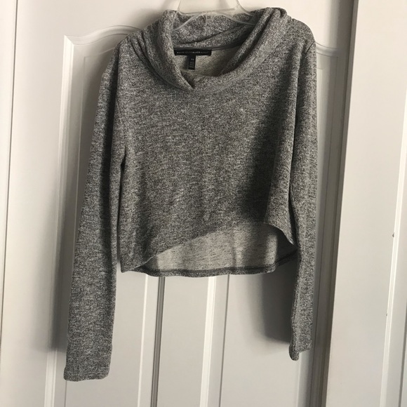WHBM Gray Layered Sweater With Metallic Thread - Picture 6 of 8